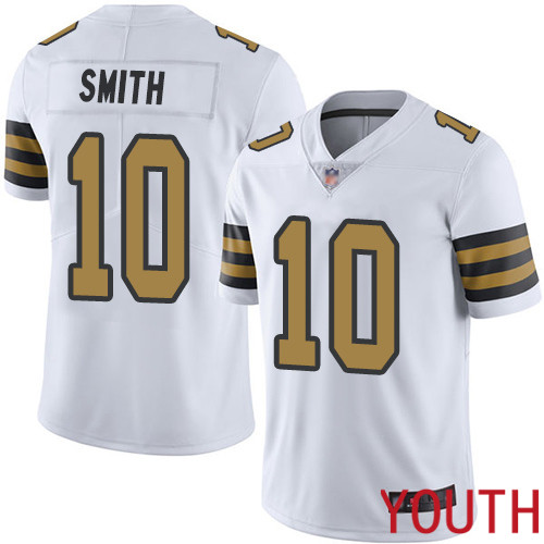 New Orleans Saints Limited White Youth Tre Quan Smith Jersey NFL Football #10 Rush Vapor Untouchable Jersey->youth nfl jersey->Youth Jersey
